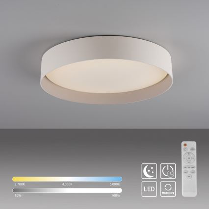 Schöner Wohnen 14594-39 - LED prigušivo stropno svjetlo TAVOLI LED/20W/230V 2700-6500K Ø 39 cm siva + daljinski upravljač