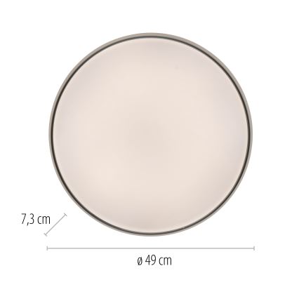 Schöner Wohnen 14595-16 - Prigušiva LED stropna svjetiljka TAVOLI LED/34W/230V 2700-6500K Ø 49 cm bijela + daljinski upravljač