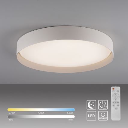 Schöner Wohnen 14595-39 - LED stropno svjetlo TAVOLI s mogućnošću prigušivanja LED/34W/230V 2700-6500K promjer 49 cm siva + daljinski upravljač