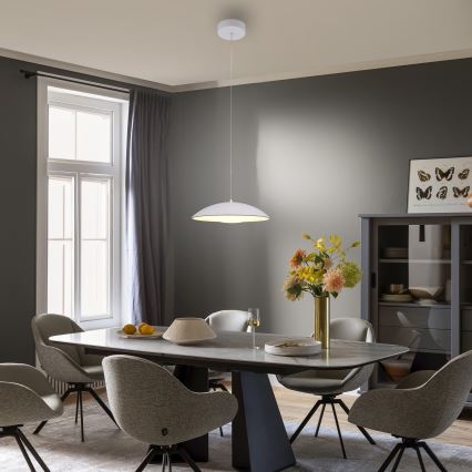 Schöner Wohnen 14606-16 - LED luster na sajli s mogućnošću prigušivanja LENTE LED/17W/230V Ø 40 cm bijela