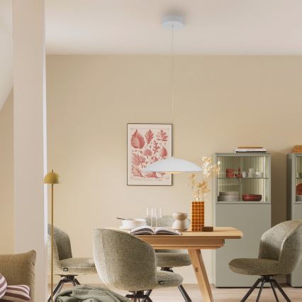 Schöner Wohnen 14606-16 - LED luster na sajli s mogućnošću prigušivanja LENTE LED/17W/230V Ø 40 cm bijela