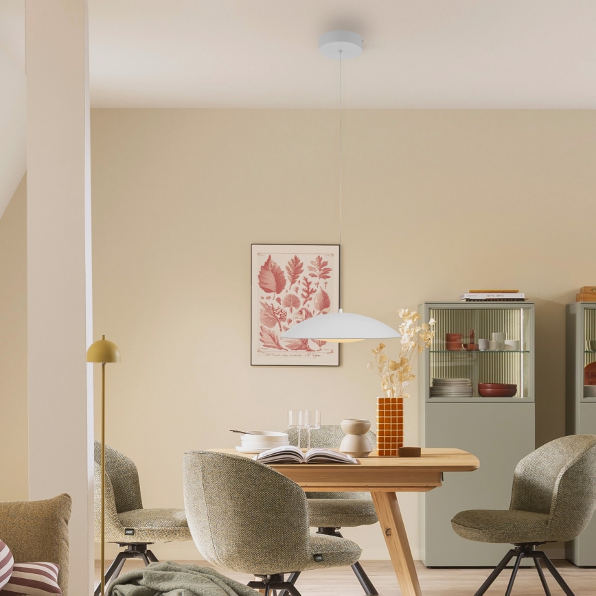 Schöner Wohnen 14606-16 - LED luster na sajli s mogućnošću prigušivanja LENTE LED/17W/230V Ø 40 cm bijela