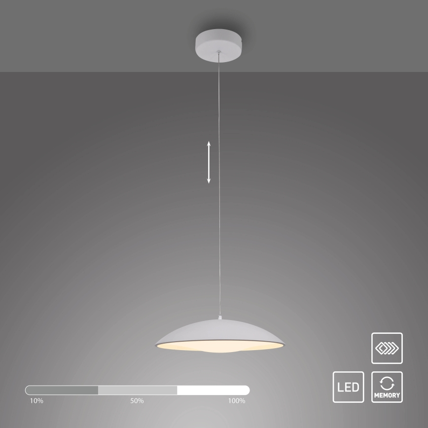 Schöner Wohnen 14606-16 - LED luster na sajli s mogućnošću prigušivanja LENTE LED/17W/230V Ø 40 cm bijela