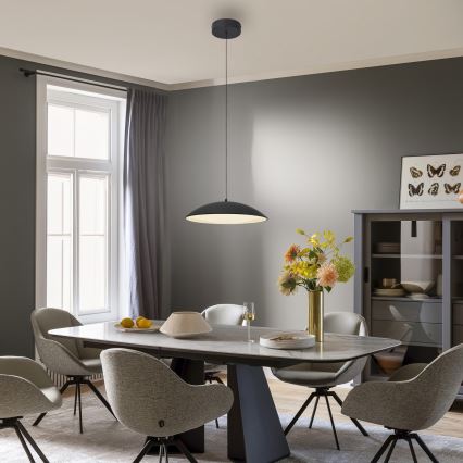 Schöner Wohnen 14606-18 - Zatemnjiv LED viseći luster na sajli LENTE LED/17W/230V Ø 40 cm, crna