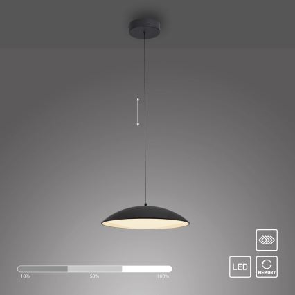 Schöner Wohnen 14606-18 - Zatemnjiv LED viseći luster na sajli LENTE LED/17W/230V Ø 40 cm, crna