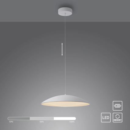 Schöner Wohnen 14607-16 - LED zatemljiv luster na sajli LENTE LED/23W/230V Ø 50 cm bijela