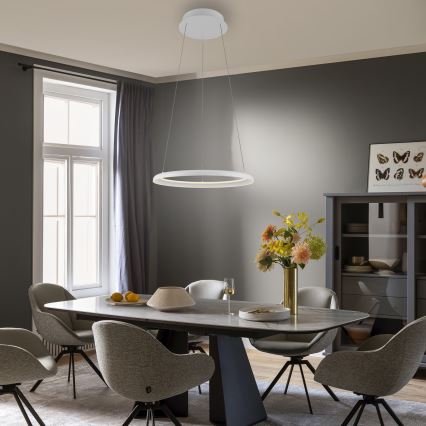 Schöner Wohnen 15570-16 - LED luster s prigušivanjem na sajli QUILLO LED/36W/230V, promjer 60 cm, bijela