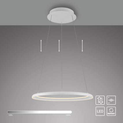 Schöner Wohnen 15570-16 - LED luster s prigušivanjem na sajli QUILLO LED/36W/230V, promjer 60 cm, bijela