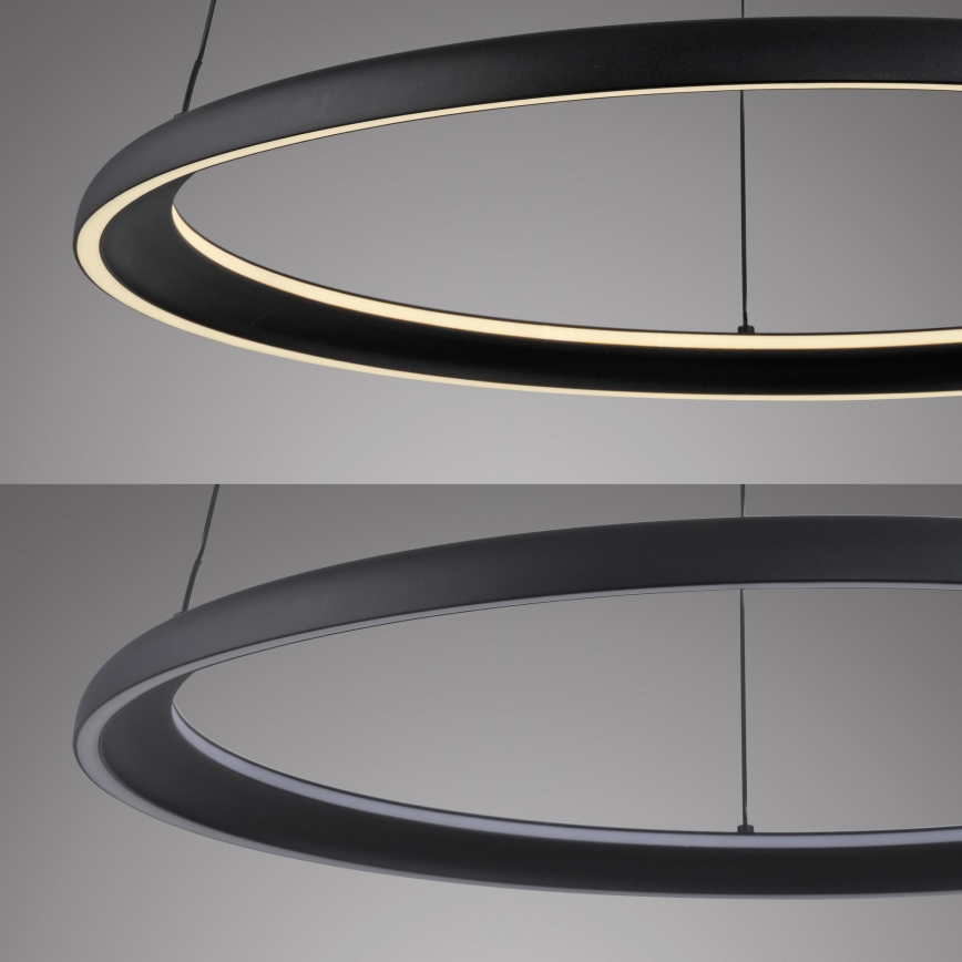 Schöner Wohnen 15570-18 - LED luster QUILLO s mogućnošću prigušivanja, na užetu, LED/36W/230V, Ø 60 cm, crni