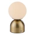 Schöner Wohnen 19218-12 - LED prigušivačka dodirna punjiva stolna lampa RUDI LED/1,2W/5V 3000-6000K 1200 mAh zlatna