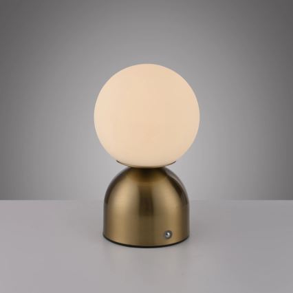 Schöner Wohnen 19218-12 - LED prigušivačka dodirna punjiva stolna lampa RUDI LED/1,2W/5V 3000-6000K 1200 mAh zlatna