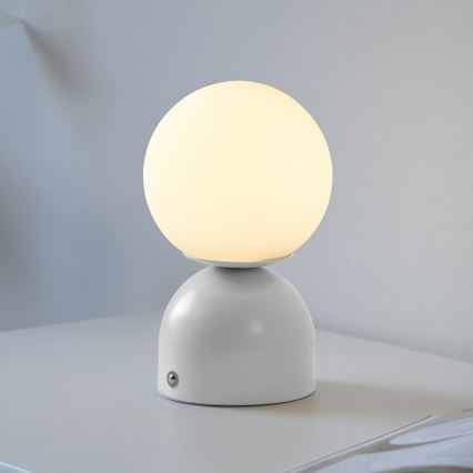 Schöner Wohnen 19218-16 - LED prigušiva stolna lampa RUDI s dodirnim upravljanjem, punjiva LED/1,2W/5V 3000-6000K 1200 mAh, bijela