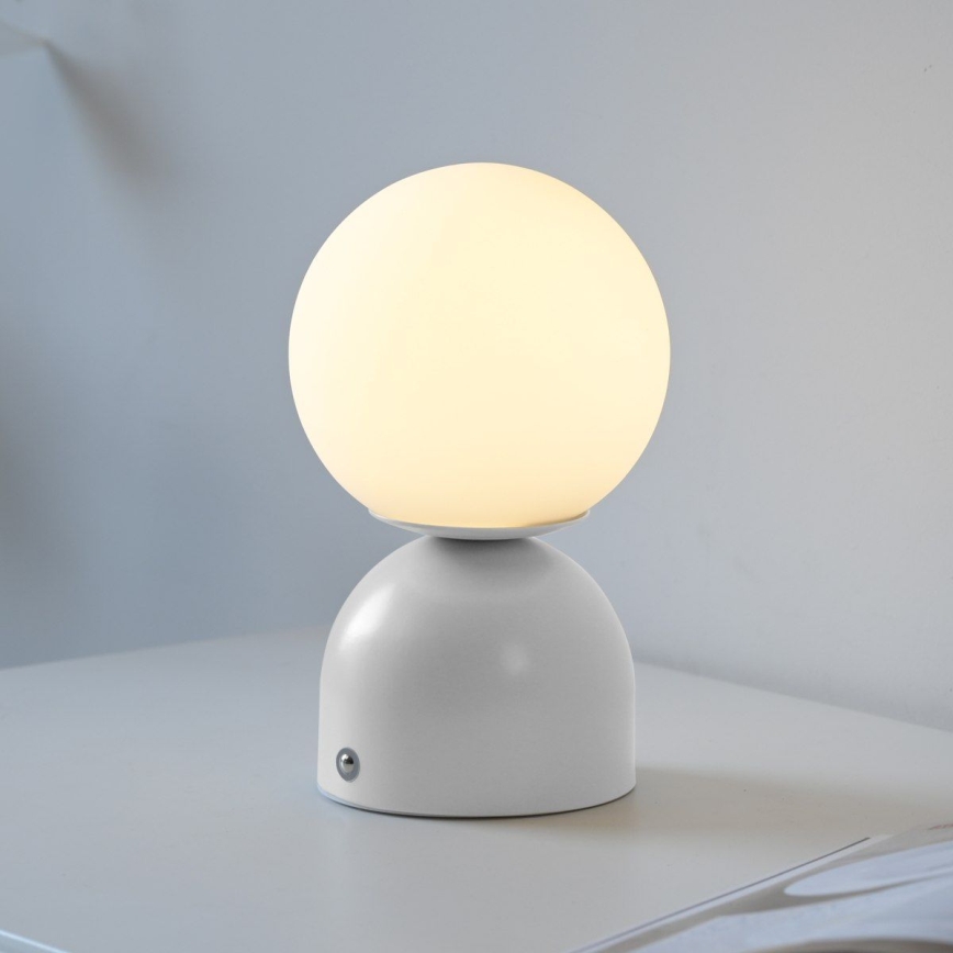 Schöner Wohnen 19218-16 - LED prigušiva stolna lampa RUDI s dodirnim upravljanjem, punjiva LED/1,2W/5V 3000-6000K 1200 mAh, bijela