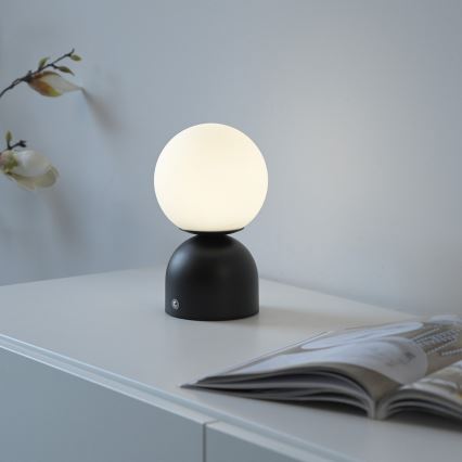 Schöner Wohnen 19218-18 - LED prigušiva dodirna punjiva stolna lampa RUDI LED/1,2W/5V 3000-6000K 1200 mAh crna