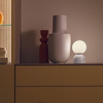 Schöner Wohnen 19218-39 - LED stolna lampa RUDI, prigušiva s dodirnim upravljanjem, punjiva, LED/1,2W/5V 3000-6000K 1200 mAh siva