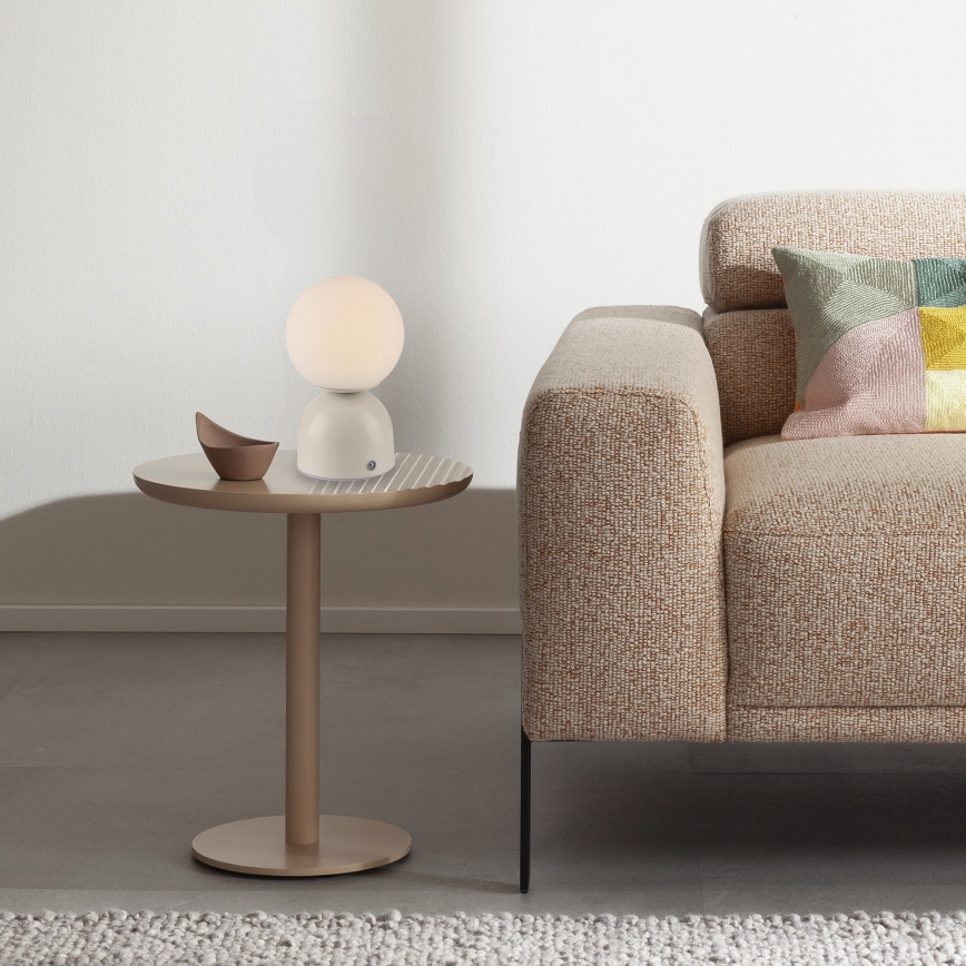 Schöner Wohnen 19218-39 - LED stolna lampa RUDI, prigušiva s dodirnim upravljanjem, punjiva, LED/1,2W/5V 3000-6000K 1200 mAh siva