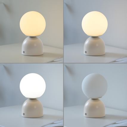 Schöner Wohnen 19218-39 - LED stolna lampa RUDI, prigušiva s dodirnim upravljanjem, punjiva, LED/1,2W/5V 3000-6000K 1200 mAh siva