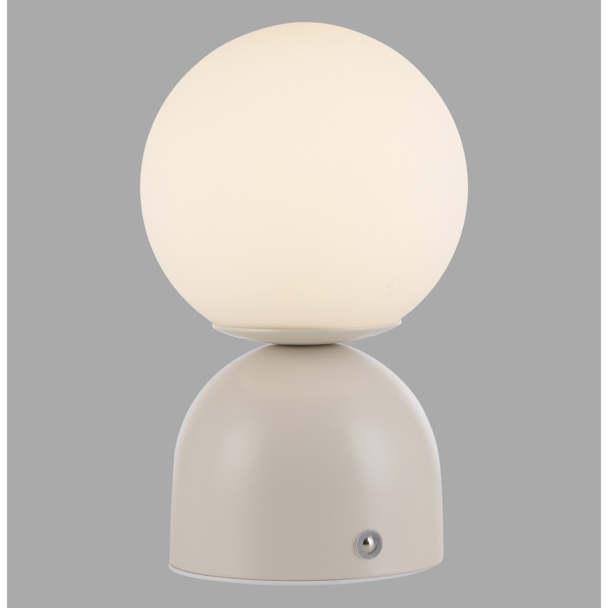 Schöner Wohnen 19218-39 - LED stolna lampa RUDI, prigušiva s dodirnim upravljanjem, punjiva, LED/1,2W/5V 3000-6000K 1200 mAh siva