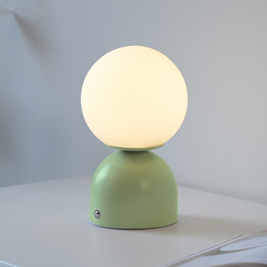 Schöner Wohnen 19218-43 - LED stolna lampa RUDI, punjiva, s dodirnim prigušivanjem, LED/1,2W/5V 3000-6000K 1200 mAh, zelena