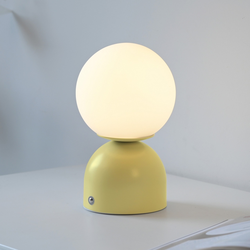 Schöner Wohnen 19218-81 - LED prigušiva dodirna punjiva stolna lampa RUDI LED/1,2W/5V 3000-6000K 1200 mAh žuta