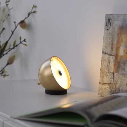 Schöner Wohnen 19244-12 - LED vanjska stolna lampa BELLIS, punjiva, s dodirnim prigušivanjem, LED/2,5 W/5 V, 2600 mAh, IP54, zlatna