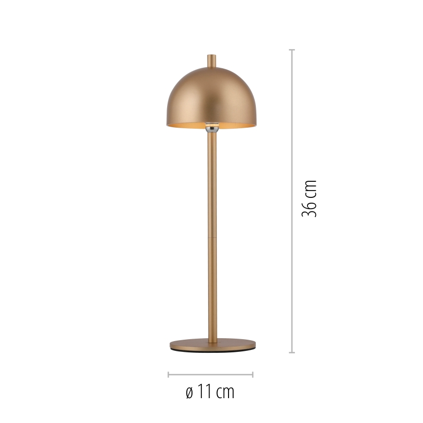 Schöner Wohnen 19244-12 - LED vanjska stolna lampa BELLIS, punjiva, s dodirnim prigušivanjem, LED/2,5 W/5 V, 2600 mAh, IP54, zlatna