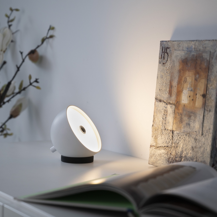 Schöner Wohnen 19244-16 - LED vanjska stolna svjetiljka BELLIS, punjiva, s upravljanjem na dodir i mogućnošću prigušivanja, LED/2,5W/5V, 2600 mAh, IP54, bijela