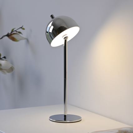 Schöner Wohnen 19244-17 - LED Prigušiva dodirna punjiva vanjska stolna lampa BELLIS LED/2,5W/5V 2600 mAh IP54 sjajni krom