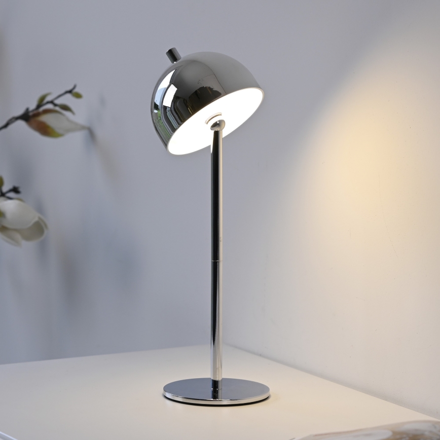 Schöner Wohnen 19244-17 - LED Prigušiva dodirna punjiva vanjska stolna lampa BELLIS LED/2,5W/5V 2600 mAh IP54 sjajni krom