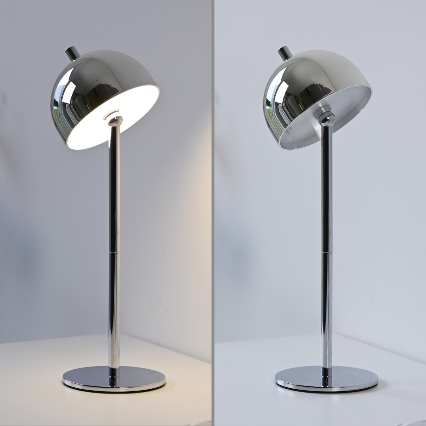 Schöner Wohnen 19244-17 - LED Prigušiva dodirna punjiva vanjska stolna lampa BELLIS LED/2,5W/5V 2600 mAh IP54 sjajni krom