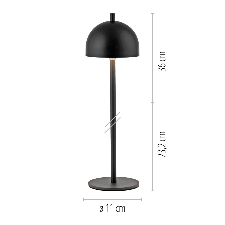 Schöner Wohnen 19244-18 - LED prigušiva dodirna punjiva vanjska stolna lampa BELLIS LED/2,5W/5V 2600 mAh IP54 crna