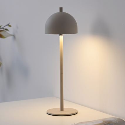 Schöner Wohnen 19244-39 - LED prigušiva vanjska stolna svjetiljka BELLIS, punjiva, s upravljanjem na dodir LED/2,5W/5V 2600 mAh IP54 siva