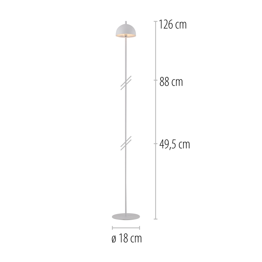 Schöner Wohnen 19245-16 - LED podna lampa BELLIS, vanjska, punjiva, dodirna, s podesivom svjetlinom, LED/2,5W/5V 2600 mAh IP54, bijela