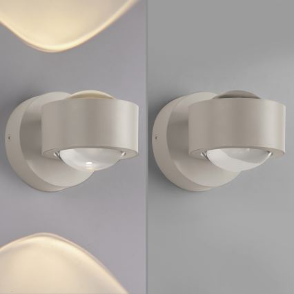 Schöner Wohnen 19331-39 - LED zidna svjetiljka CHIA 2xLED/2W/230V siva