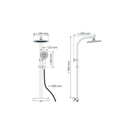 Schütte 60046 - Tuš set s termostatskom miješalicom MADURA FRESH, sjajni krom