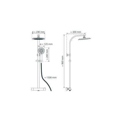 Schütte 60076 - Tuš set s termostatskom baterijom MADURA FRESH crna