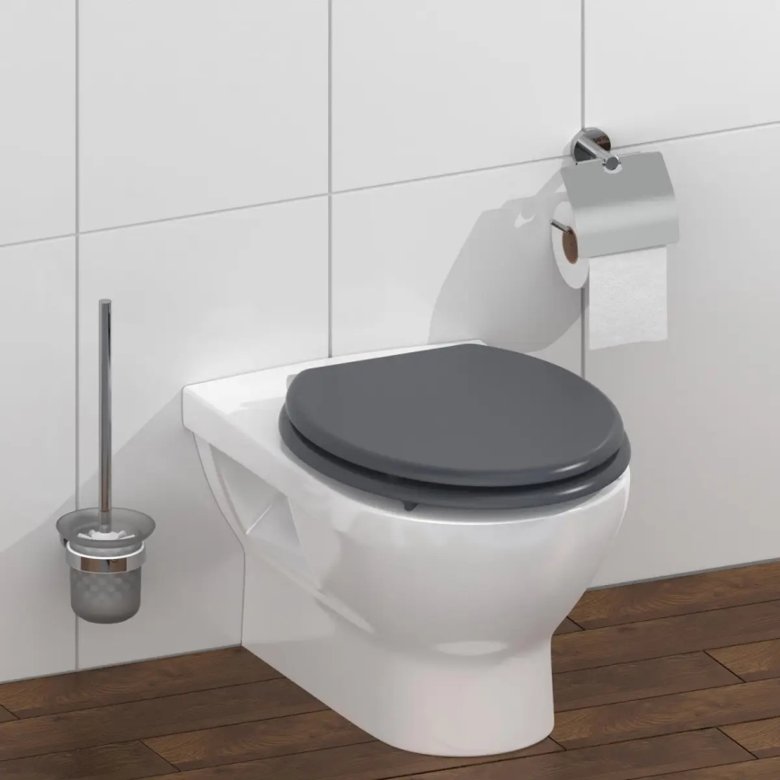 Schütte 80104 - WC daska SPIRIT ANTRACIT s mekim zatvaranjem (SoftClose), MDF ploča