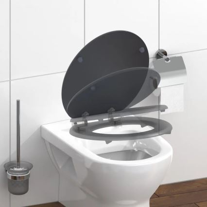Schütte 80104 - WC daska SPIRIT ANTRACIT s mekim zatvaranjem (SoftClose), MDF ploča