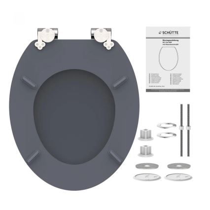 Schütte 80104 - WC daska SPIRIT ANTRACIT s mekim zatvaranjem (SoftClose), MDF ploča