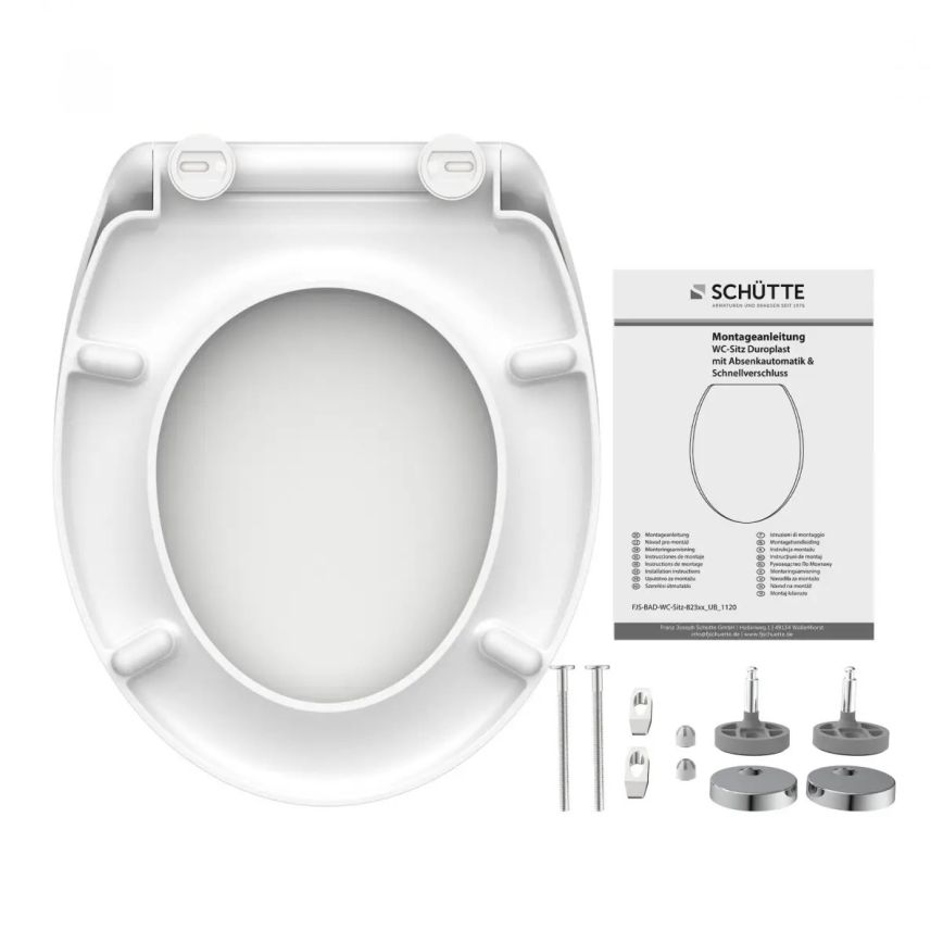 Schütte 82300-A - Bijelo WC sjedalo SoftClose duroplast