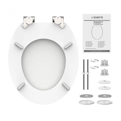 Schütte 84100-A - WC daska bijela s SoftClose mehanizmom, izrađena od MDF-a