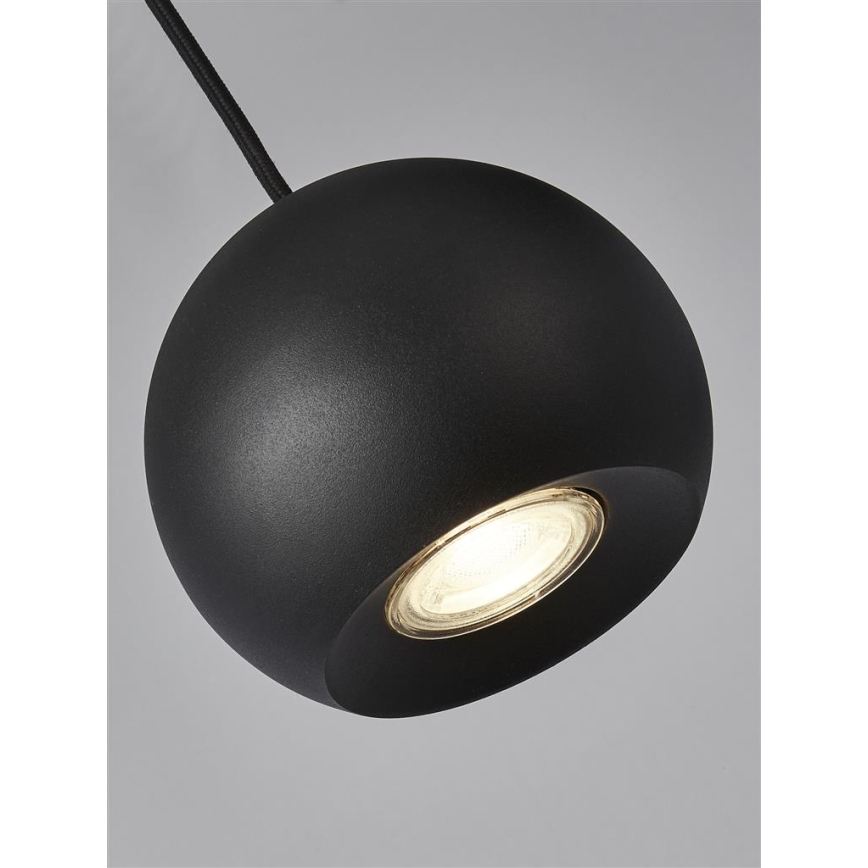 Searchlight - Luster na sajli EINDHOVEN 4xGU10/50W/230V crna