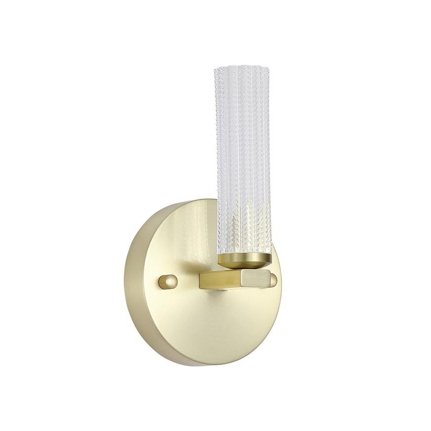 Searchlight - LED prigušivo kupaonsko zidno svjetlo ABERDEEN LED/7W/230V IP44 mesing