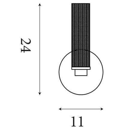 Searchlight - LED prigušivo kupaonsko zidno svjetlo ABERDEEN LED/7W/230V IP44 mesing