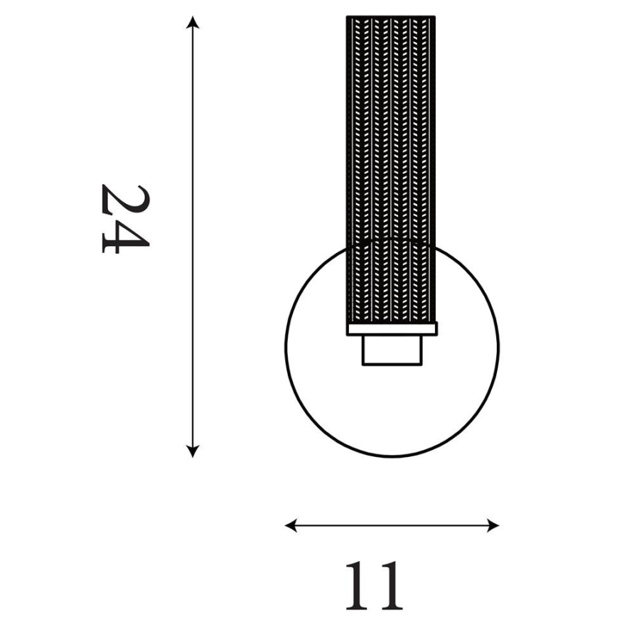Searchlight - LED prigušivo kupaonsko zidno svjetlo ABERDEEN LED/7W/230V IP44 mesing