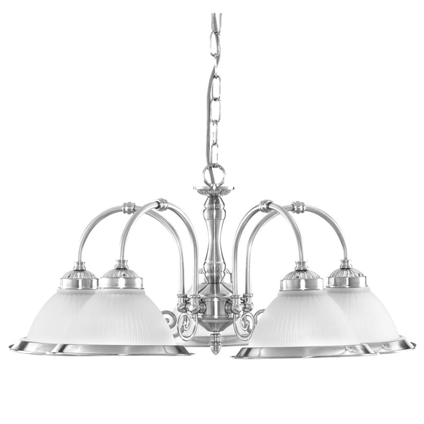 Searchlight - Luster na lancu AMERICAN DINER 5xE14/60W/230V sjajni krom