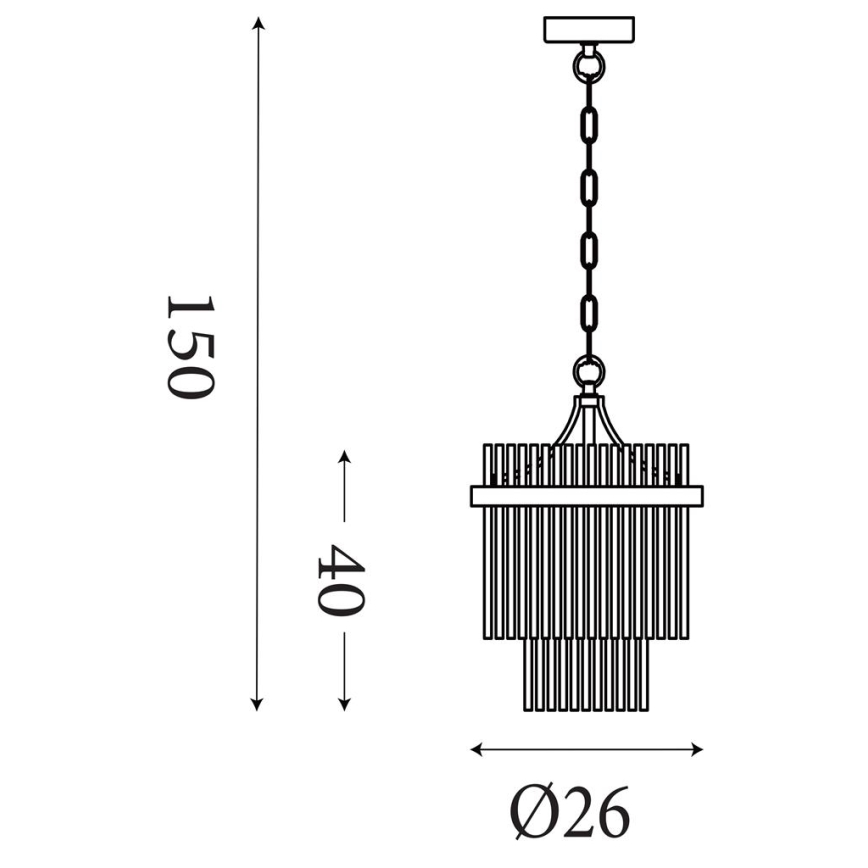 Searchlight - Luster na lancu LARA 1xE27/60W/230V