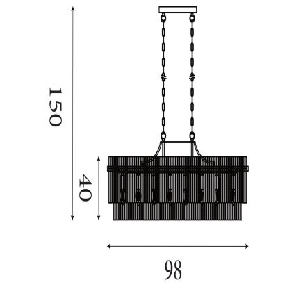 Searchlight - Luster na lancu LARA 8xE14/60W/230V