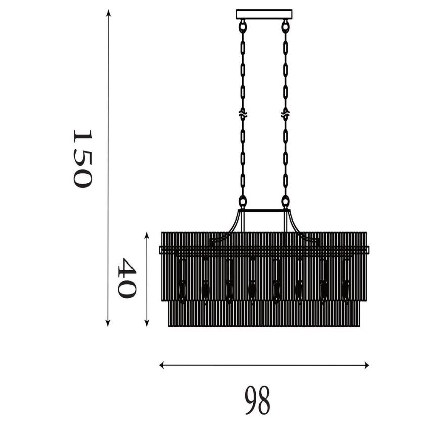 Searchlight - Luster na lancu LARA 8xE14/60W/230V