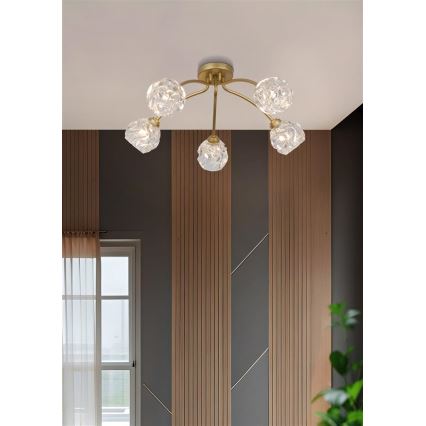 Searchlight - Nadgradni luster ASTRAL 5xG9/33W/230V zlatni